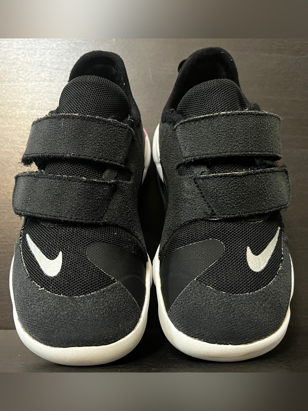 Nike Flex Runner 2 Kids Sneakers Black & Pink Girls US 9